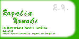 rozalia monoki business card